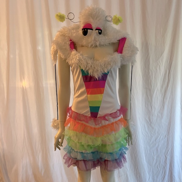 Adorable adult costume with furry leg warmers. Medium. - Picture 3 of 6